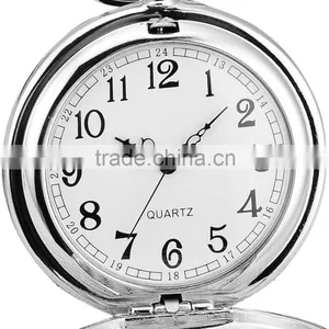 Classic White Dial Necklace Chain Quartz Analog Pocket Watch thumbnail-5