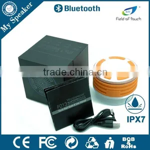 My Speaker F013 White With Orange Waterproof Bluetooth Speaker With 5W Subwoofer thumbnail-6
