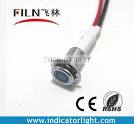 10mm Flat Head Meter Led Turn Control Panel Indicator Light Lamp 220v ac With Wire thumbnail-4