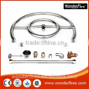 6" 12" 18" 24" 30" 36" Stainless Steel Fire Pit Burner Ring KIT Natural Gas thumbnail-1