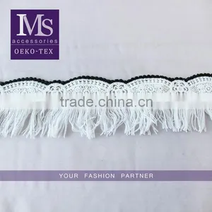 Hot Selling 6.8cm Width Polyester Water Soluble Trim Fringe for Garment thumbnail-1