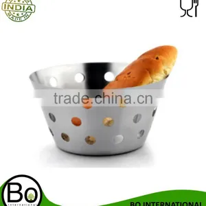 Stainless Steel Silver Bread Basket 22 cm Washable Bread Basket thumbnail-1