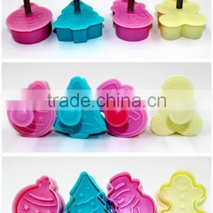 No.1 Yiwu Exporting Commission Agent Wanted 4pcs Plastic Cookie Mould Set for Christmas Custom, Pass FDA thumbnail-1