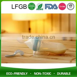 90ml Food Grade Soft Silicone Baby Rice Cereal Spoon Feeding Bottle Squeezing Pacifier thumbnail-1