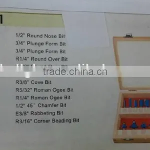 38pcs Wood Router Bit in Wooden Box thumbnail-1