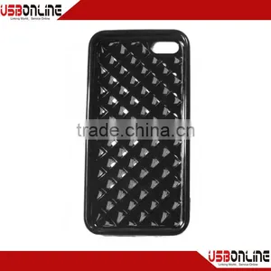 Drill Stone Glossy TPU Soft Rubber Lining Cases for Iphone5c Black thumbnail-1