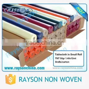 Hot Sale in German 1.4m x 1.4/2.4/7m, 1.5m x 1.5m Party Disposable Non Woven Fabric Tablecloth in Roll thumbnail-3