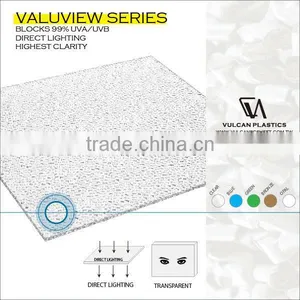 Thick Colored Polycarbonate Solid Embossed Clear Sheet (Valuview Series) thumbnail-3