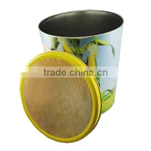 Wholesale Large Round Metal Packing Popcorn Tin Container OEM thumbnail-2