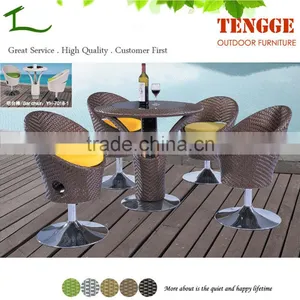 YH-7018 Outdoor Furniture Rattan Bar Tables and Chairs for Sale thumbnail-1