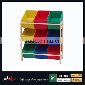 Multi Colors 3 Tier MDF Kids Toy Cabinet thumbnail-1