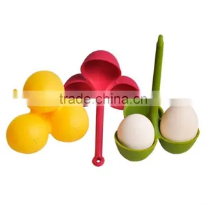 Silicone Egg Holder Boiling 3 Eggs Stand Dipper Boil Cups thumbnail-5