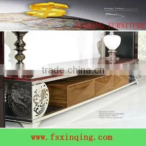 Cheap Stainless Steel Marble Top tv Stand E348 thumbnail-1