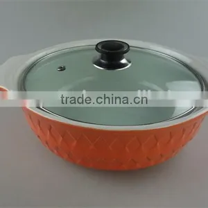 AB Grade Wholesale Stock Glazed Ceramic Casserole With Glass Lid,soup&stock Pot thumbnail-4