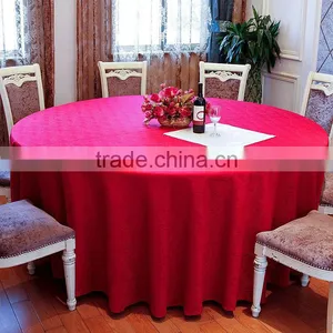 Redround Jacquard Round Table Cloth for Hotel Restaurant Weddings thumbnail-1