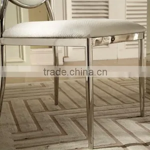 White Cover Silver Banquet Chair Wedding Chair thumbnail-5
