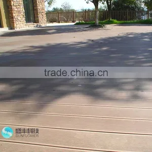 Outdoor Flooring Wood Plastic Composite Decking for Pool Decks 146*23mm thumbnail-1