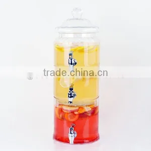 3 Layer Cold Juice Glass Beverage Dispenser Tap thumbnail-1