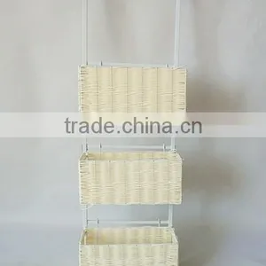 Upton Home Burnet White Over-the-Door 3-tier Storage Basket Set thumbnail-2