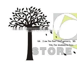 Black PVC Family Tree Self Adhesive Wall Decor Stickers thumbnail-1