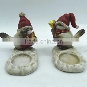 Custom Christmas Ornament Resin Bird Candle Holder thumbnail-3