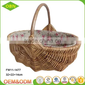 Wholesale Fancy Hand Woven Boat Shape Empty Valentine Gift Basket thumbnail-4