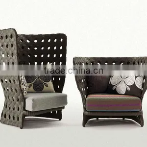 HuSen Patio Outdoor Living Room Leisure Hollow Out PE Rattan/wicker Sofa Chair Furniture Set thumbnail-1