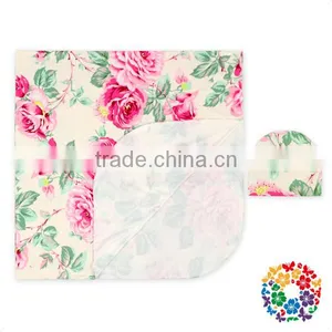 New Style Summer Floral Swaddling Blanket One Layer Muslin Baby Blankets Wholesale thumbnail-2