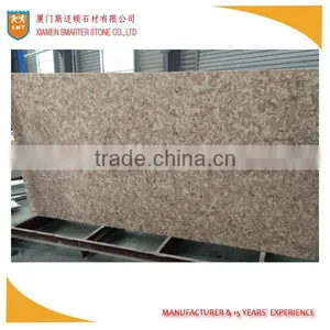 Brown Artificial Quartz Slab With Yellow Vein thumbnail-1