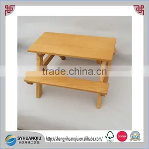 Kitchen &BBQ Condiment Pictic Table Miniature Furniture Outdoor Garden Wooden Picnic Table & Benchs thumbnail-1