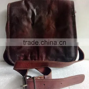 High Quality Stylish Handmade Vintage Pure Goat Leather Sling Bag thumbnail-2
