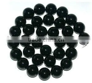 Round 12mm Loose Black Onyx Strand thumbnail-1