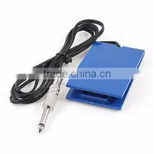 1/4" Phone Plug Smooth Surface Flat Pedal Tattoo Power Foot Switch Blue thumbnail-1