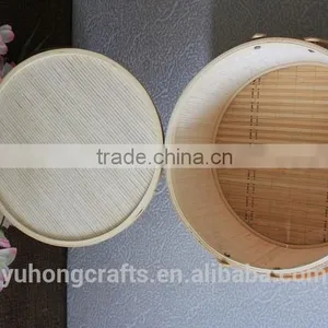 Environmental Bamboo Basket With Handle thumbnail-2