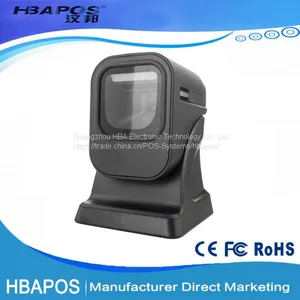 HBA-6100 Supermarket Cheap Desktop Omnidirectional Laser Barcode Scanner Rs232 thumbnail-2