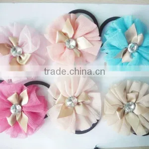 Chiffon Hair Flower With Elastic Band thumbnail-1