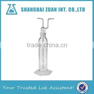 High Borosilicate Glass Gas Washing Bottle, Straight / Porous Type thumbnail-1