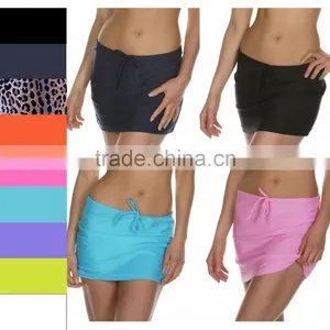 Womens Summer Beach Bikini Cover Wrap Up Leopard Swimwear Mini Sarong Skirt thumbnail-1