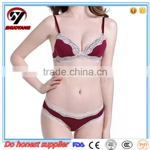 High Quality Elegant Mature Cotton 32 34 36 38 Bra Size Sexy Fashion Bra and Panty thumbnail-2