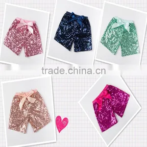 Baby Clothing Manufacturer Wholesale Summer Casual Toddler Girls Sequins Shorts thumbnail-1