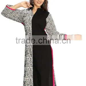 Designer Pure Cotton Long Kurtis thumbnail-2
