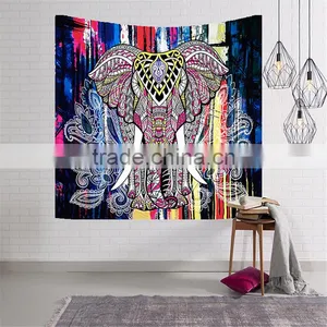 Wholesale Hot Sale Amazon Wall Tapestry Beach Towel Elephant and Starry Sky Digital Print Tapestry thumbnail-4