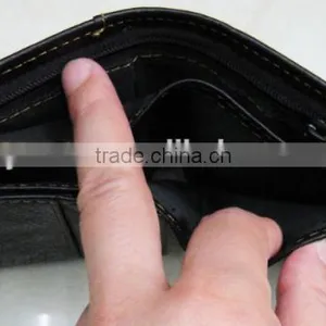 Fashion Golden Supplier Men Genuine Leather Black Luxury Wallet thumbnail-2
