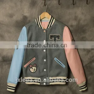 Custom Slim Fit Baseball Jacket for Woman thumbnail-3