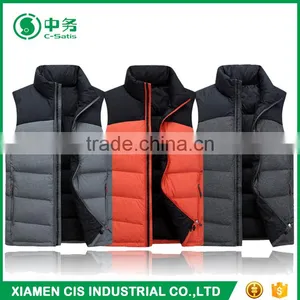 Hot Selling Custom Logo Winter Thick Warm Cotton Padded Down Vest for Man thumbnail-1