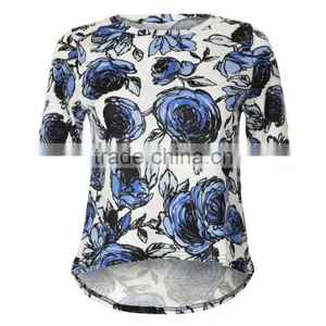 Women Thin Cotton T-shirt 2015, Floral t Shirt 2015 thumbnail-1