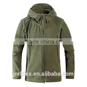 Full Zipper Custom Brand Logo Micro Polar Fleece Hoodie thumbnail-5