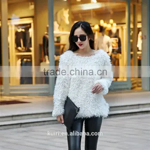 2015 Plus Size Faux Fur Coat Women Fashion Slim Fur Leather Grass Long-Sleeved Sheep Wool Coat Female Casual Out Wear thumbnail-1