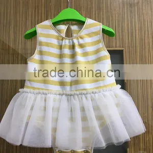 2017 Boutique Baby Girl Tulle Onesie thumbnail-1
