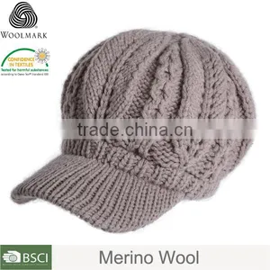 Women's Hat Winter Custom Design, 100% Merino Wool Fashion Hat thumbnail-4